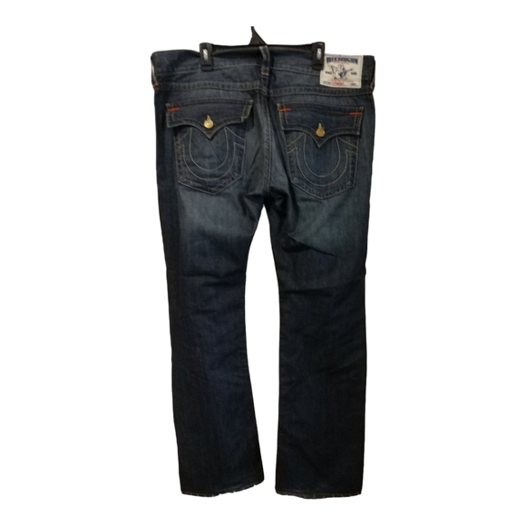 True Religion World Tour Vintage Straight Jean Pant Distressed Destroyed Size 38 - Picture 3 of 17